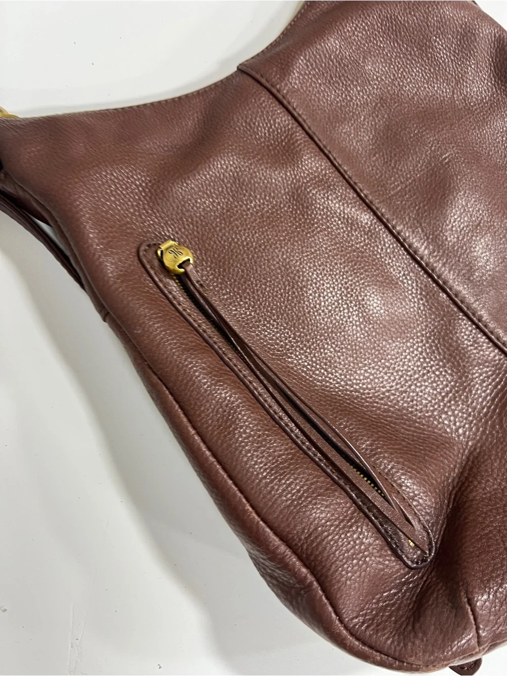 HOBO Brown Pebbled Leather convertible Shoulder/Backpack Bag with Tassel Zipper